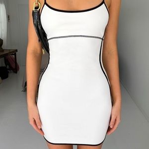 brand new black and white tiger mist dress